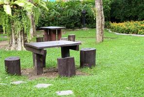 Picnic area in park photo