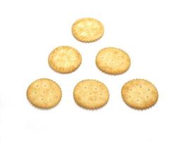 galletas en blanco foto