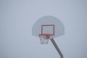 Street basketball hoop photo