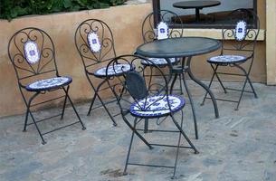 Metal patio furniture photo