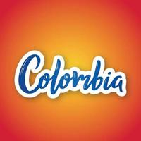 Colombia - handwritten text. vector