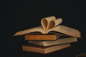 Still life with a heart-shaped book photo