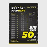 Healthy Special Food Menu vector