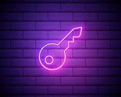 key neon icon. Simple thin line, outline vector of universal icons for UI and UX, website or mobile application