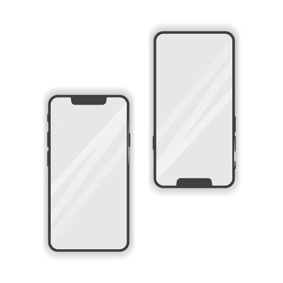 Plain smartphone for ui design mock- up devices