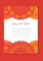 Mandala vintage template card vector