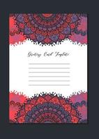 Mandala vintage template card vector