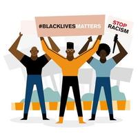 Black lives matter demonstration vector