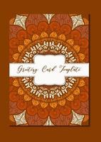 Mandala vintage template card vector