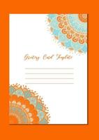 Mandala vintage template card vector