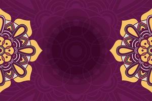 decorative floral mandala with purple background vector