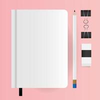 Modern stationery mock-up template vector