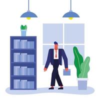 Businessman in the office vector