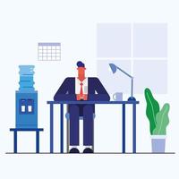 Flat design man in the office vector