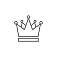 Crown vector isolated icon symbol. Illustration of crown icon on white background