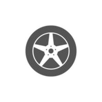 Car wheel vector isolated flat illustration. Car wheel icon on white background