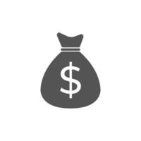Flat design style money bag sign on white background vector
