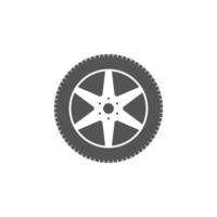 Car wheel vector isolated flat illustration. Car wheel icon on white background