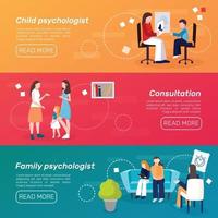 psychologist counseling people banners vector
