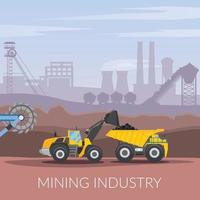 miner mining flat composition vector