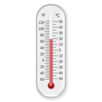 termómetro de meteorología celsius fahrenheit vector