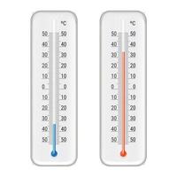 meteorology thermometer set vector