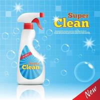 detergent bottles realistic composition vector