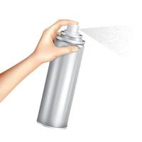 spray hand realistic vector