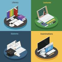 e-learning isometric 2x2 vector