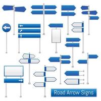 road signs pointer arrow set vector