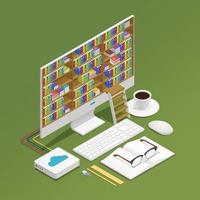 e-learning isometric composition vector