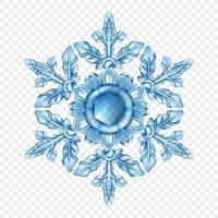 realistic snowflake isolated vector
