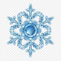 realistic snowflake isolated vector