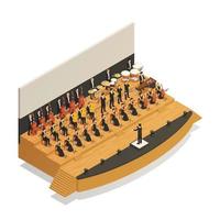 orchestra isometric people composition vector