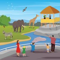 zoo flat composition vector