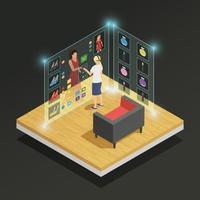 augmented reality isometric composition vector