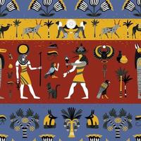 egyptian seamless pattern vector