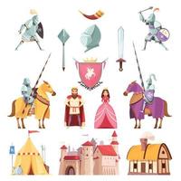 medieval royal set vector