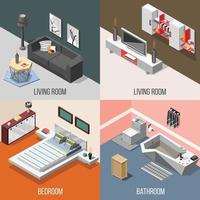 Futuristic and hi-tech isometric 2x2 vector