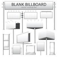 blank billboard mockup for advertisement vector