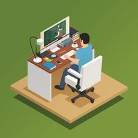 e-learning isometric composition vector