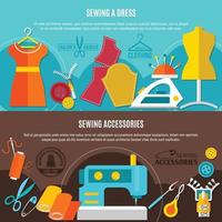 Sewing banner set vector