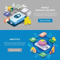 Financial secure isometric vector