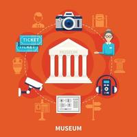 Museum flat vector illustration