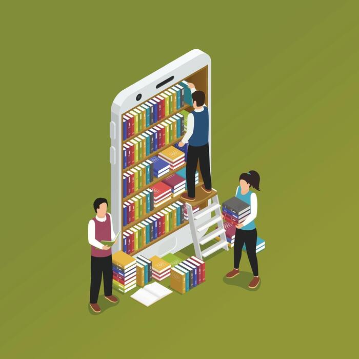 Digital Library Vector Art, Icons, and Graphics for Free Download