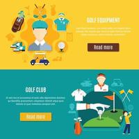 conjunto de banners de golf vector