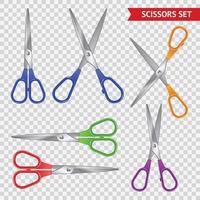 realistic scissors set vector