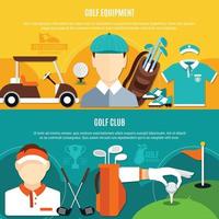 Golf banner set vector