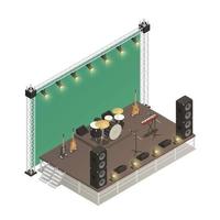 stage isometric composition vector