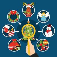 Christmas flat vector illustration